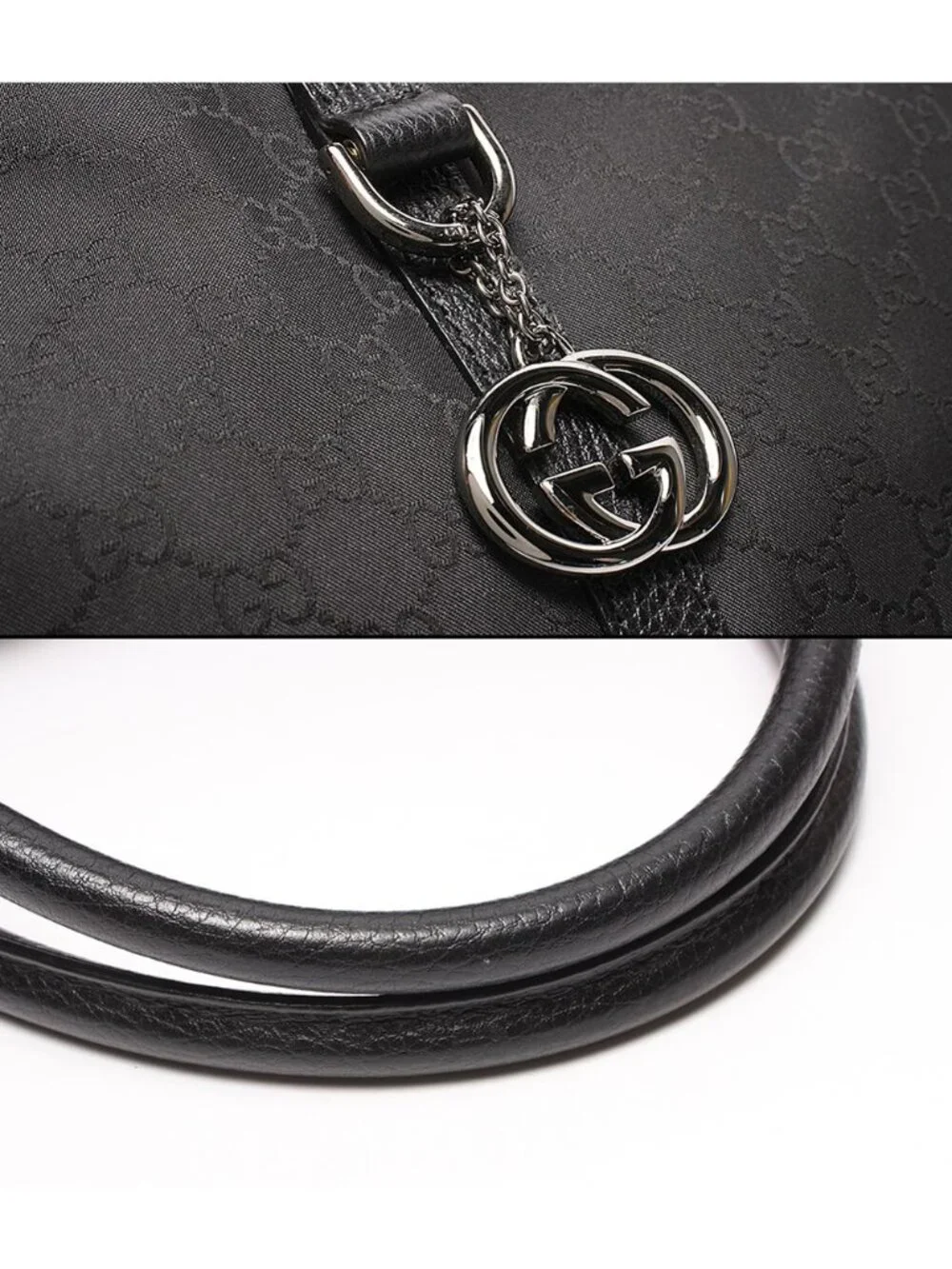 Gucci 2-Way Tote Shoulder Bag Crossbody GG Nylon